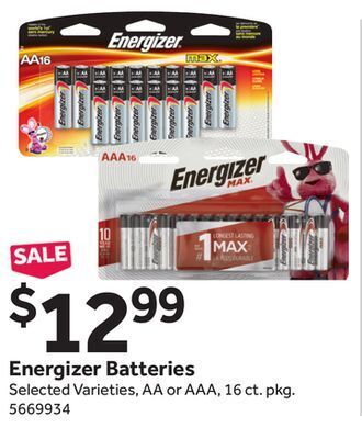 Stop&Shop Energizer batteries offer