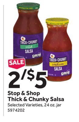Stop&Shop Stop & shop thick & chunky salsa offer