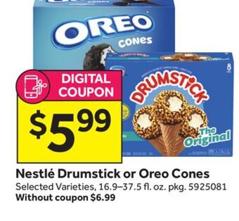 Stop&Shop Nestlé drumstick or oreo cones offer