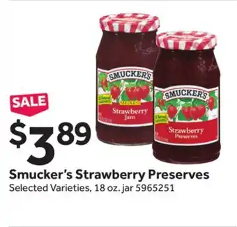Stop&Shop Smucker's strawberry preserves offer