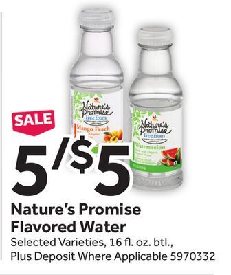 Stop&Shop Nature's promise flavored water offer
