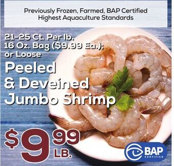 DeCicco & Sons Peeled & deveined jumbo shrimp offer