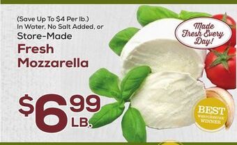 DeCicco & Sons Fresh mozzarella offer