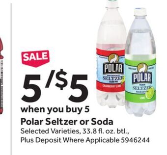 Stop&Shop Polar seltzer or soda offer