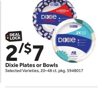 Stop&Shop Dixie plates or bowls offer