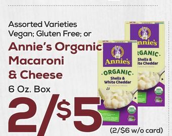 DeCicco & Sons Annie's organic macaroni & cheese offer