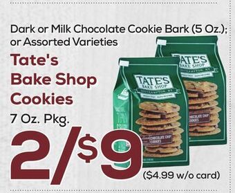 DeCicco & Sons Tate's bake shop cookies 7 oz. pkg. offer