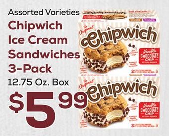 DeCicco & Sons Chipwich ice cream sandwiches 3-pack offer