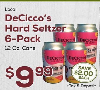 DeCicco & Sons Decicco's hard seltzer 6-pack offer