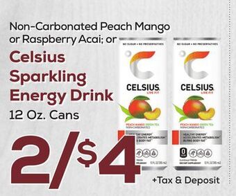 DeCicco & Sons Celsius sparkling energy drink offer