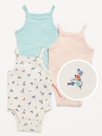 Old Navy 3-pack matching sleeveless rib-knit bodysuit for baby offer