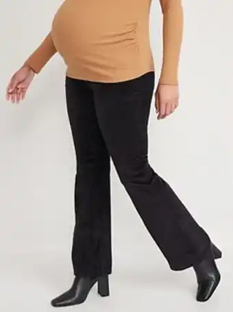Old Navy Maternity full-panel velvet flare pants offer