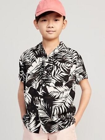 Old Navy Short-sleeve printed camp shirt for boys offer