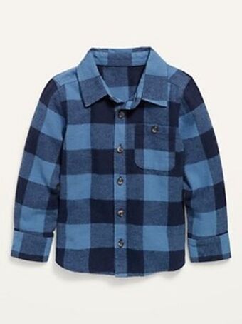Old Navy Long-sleeve plaid pocket shirt for toddler boys offer