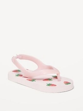 Old Navy Printed flip-flops for toddler girls (partially plant-based) offer