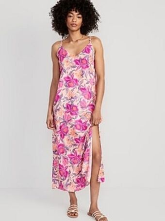 Old Navy Tie-back maxi slip dress for women offer