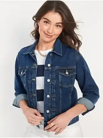 Old Navy Classic non-stretch jean jacket for women offer
