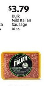 Aldi Bulk Mild Italian Sausage 16 oz offer