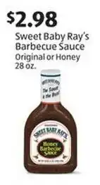 Aldi Sweet Baby Ray's Barbeque Sauce 28 oz offer
