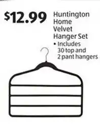 Aldi Huntington Home Velvet Hanger Set offer