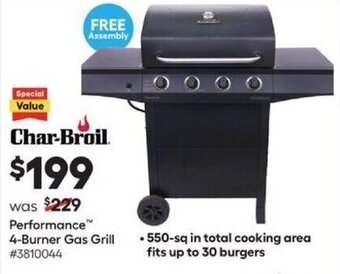 Lowe's Char-Broil Performance 4-Burner Gas Grill offer