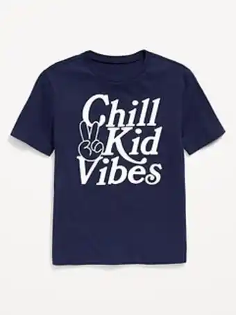 Old Navy Gender-neutral matching chill kid vibes t-shirt for kids offer