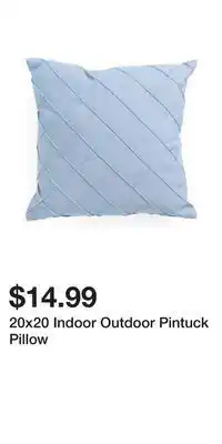 TJ Maxx 20x20 indoor outdoor pintuck pillow offer
