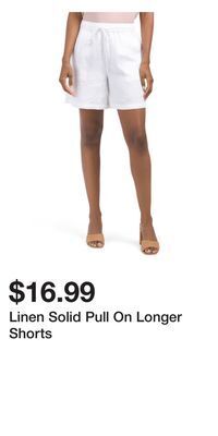TJ Maxx Linen solid pull on longer shorts offer