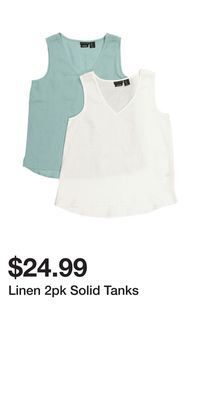 TJ Maxx Linen 2pk solid tanks offer