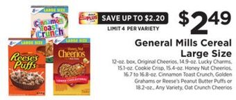 ShopRite Cereal large size offer