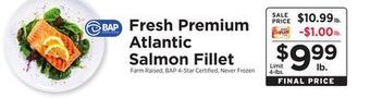 ShopRite Fresh premium atlantic salmon fillet offer