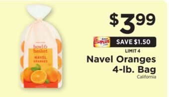 ShopRite Navel oranges 4-lb. bag offer