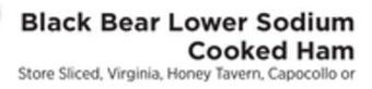 ShopRite Lower sodium cooked ham offer