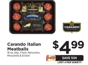 ShopRite Italian meatballs offer