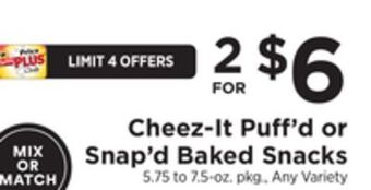 ShopRite Puff'd or snap'd baked snacks offer