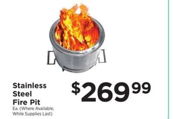 ShopRite Stainless steel fire pit offer