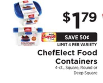 ShopRite Food containers offer