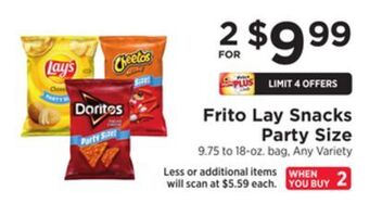 ShopRite Snacks party size offer