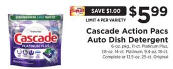 ShopRite Action pacs auto dish detergent offer