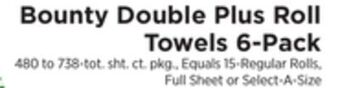 ShopRite Double plus roll towels 6-pack offer