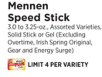 ShopRite Mennen speed stick offer