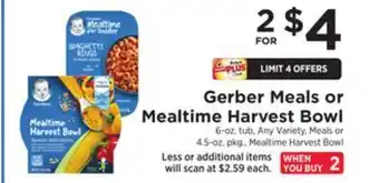 ShopRite Meals or mealtime harvest bowl offer