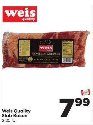Weis Markets Weis quality slab bacon offer