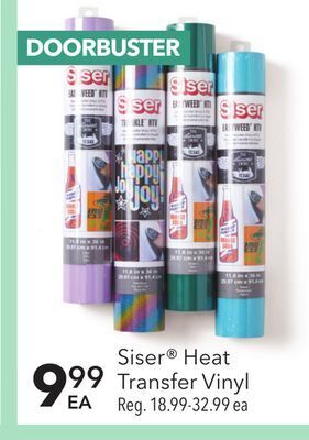 JOANN Siser® heat transfer vinyl offer