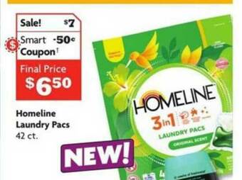 Family Dollar Homeline Laundry Pacs offer