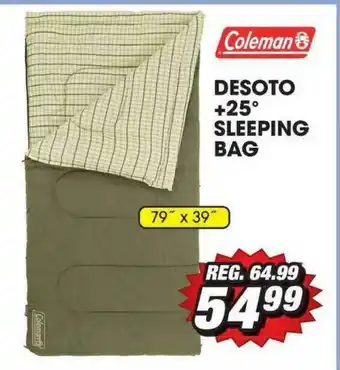 Big 5 Coleman Desoto +25° Sleeping Bag offer