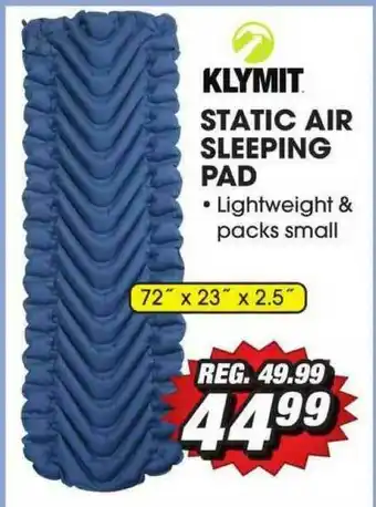 Big 5 Klymit Static Air Sleeping Pad offer