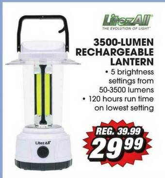 Big 5 Litezall 3500-lumen Rechargeable Lantern offer