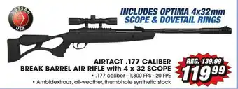 Big 5 Hatsan Usa Airtact .177 Caliber Break Barrel Air Rifle With 4 X 32 Scope offer