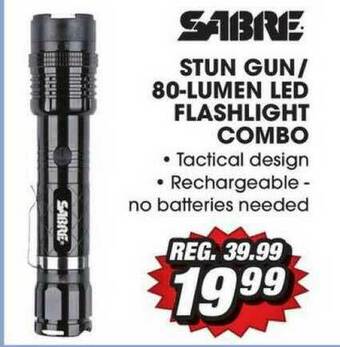 Big 5 Sabre Stun Gun - 80-lumen Led Flashlight Combo offer